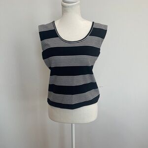 bishop + young Black and White Striped Tank Top